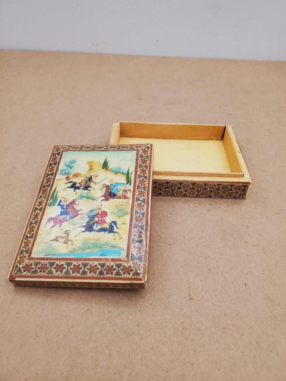 Handcrafted Inlaid Wooden Khatam Box, Jewellery/Gift Box Inlaid Wooden Jewelry